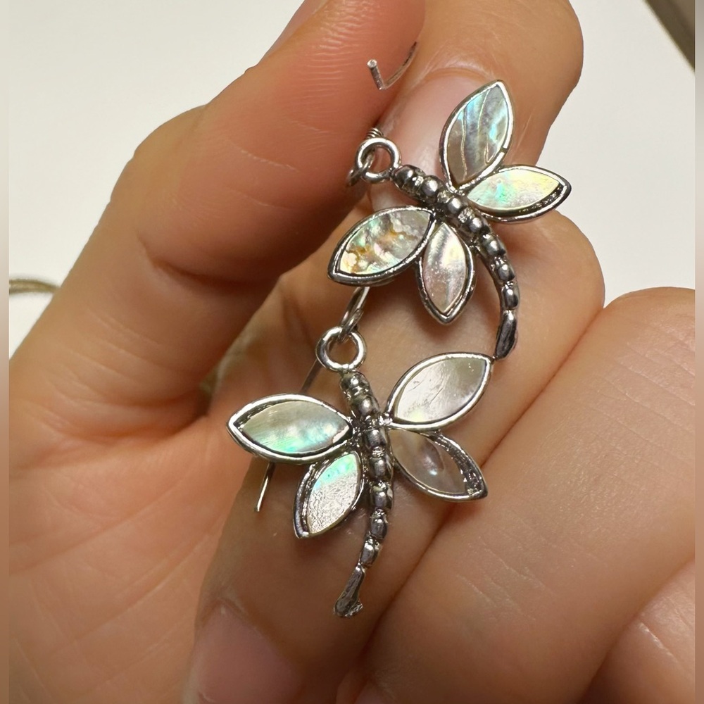 Abalone Shell Earrings - Picture 4 of 6